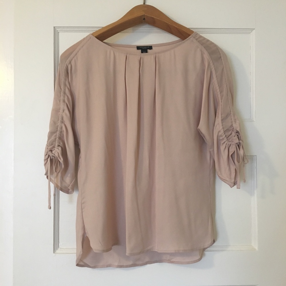 Mauve-y peach Ann Taylor 3/4 sleeve blouse
